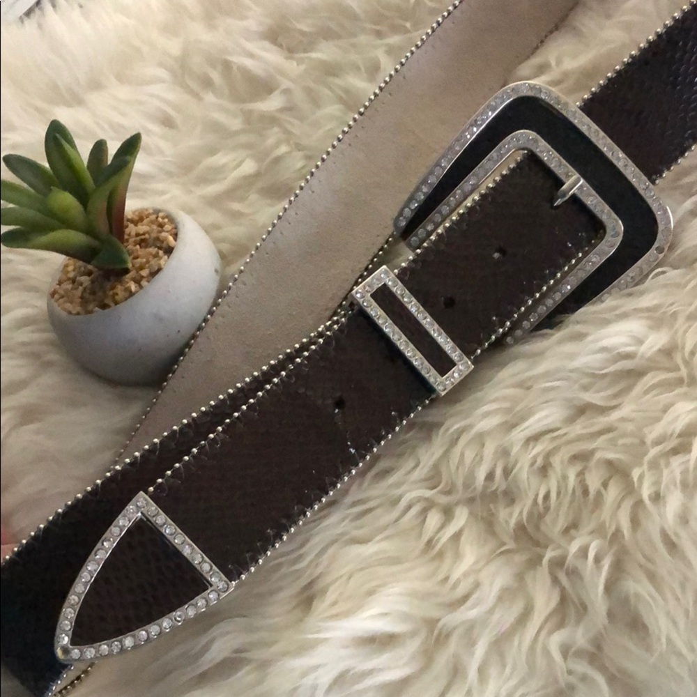 ROD’s Cowgirl Bling RHINESTONE EMBELLISHED Leather BELT Lrg